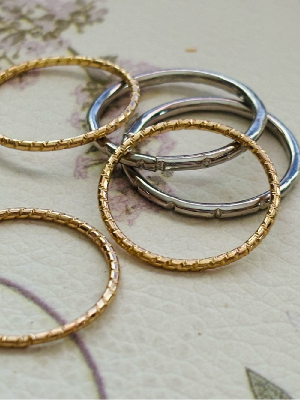 Price is for all. 5 Delicate stainless steel   7.5-8